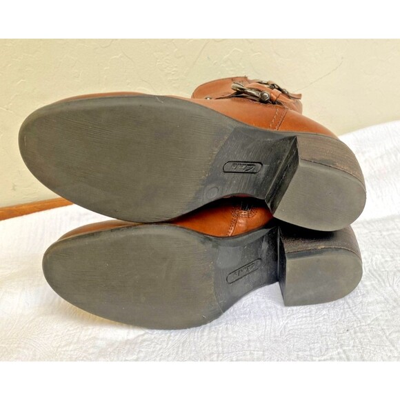 Clarks Mascarpone Cafe Brown Leather Ankle Boots Heel Tan Shoes Women’s -Size 6 - Picture 11 of 13